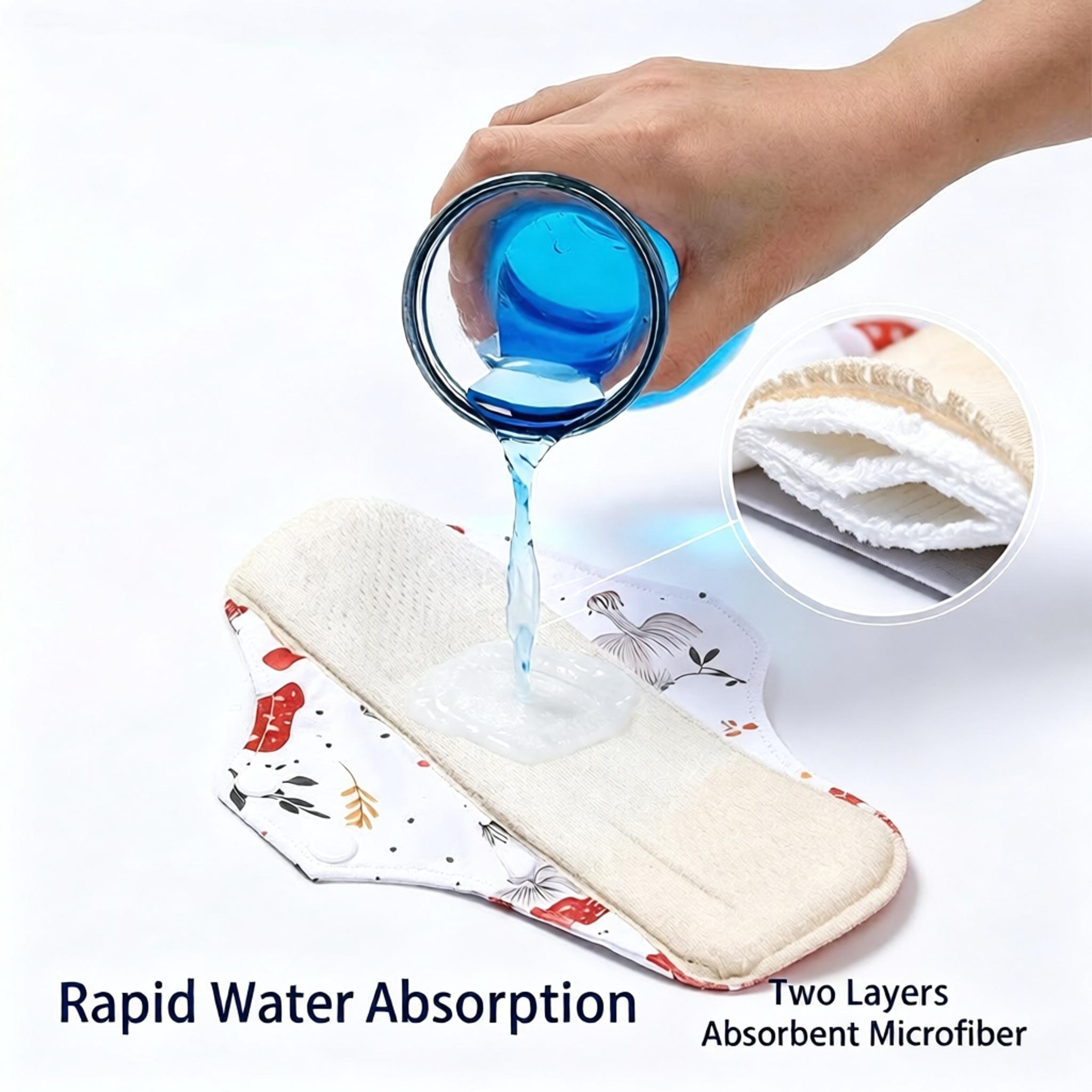 Cloth Pad Reusable - مجموعة من 5 قطع من الفوط