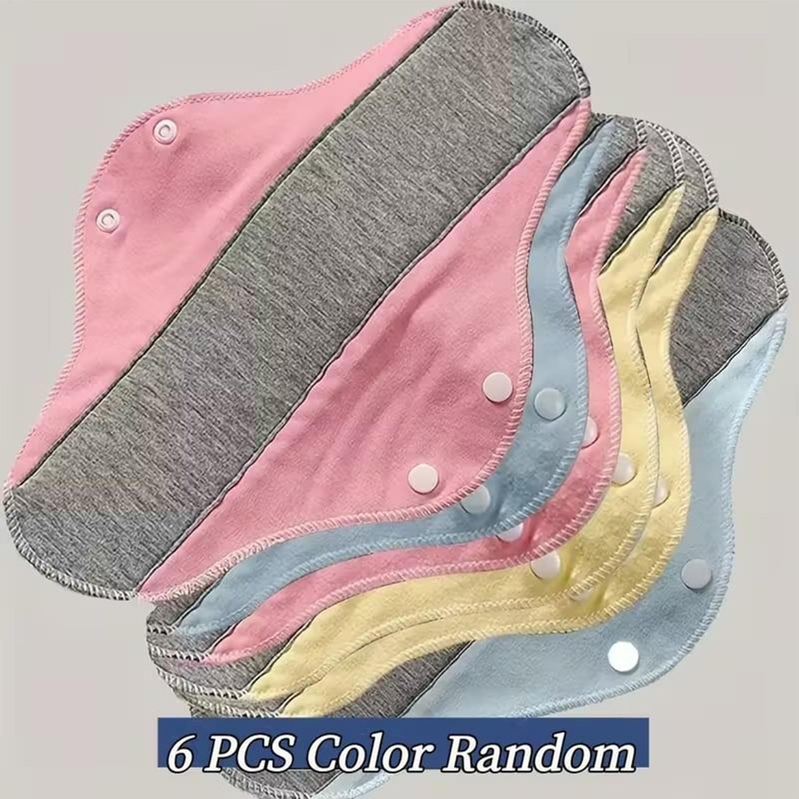 Cloth Pad Reusable - 6 قطع من الفوط الصحية القابلة